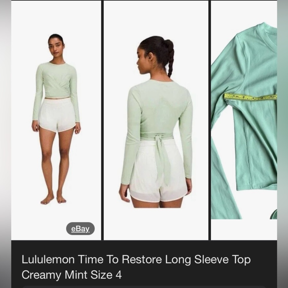 lululemon athletica Creamy Mint Long Sleeve Top